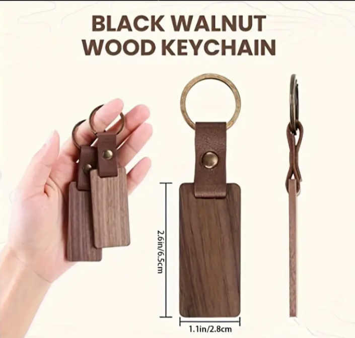 Custom - Keychain - Wood